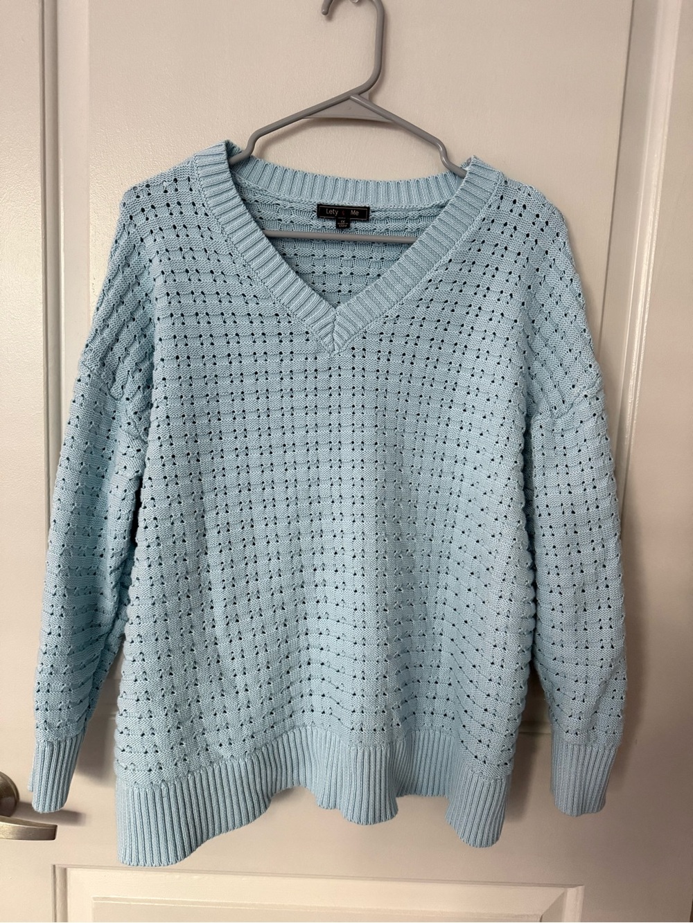 Light blue lety and me sweater